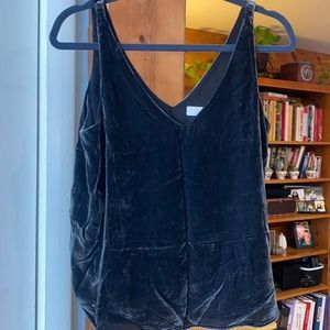 Loft crushed velvet tank
